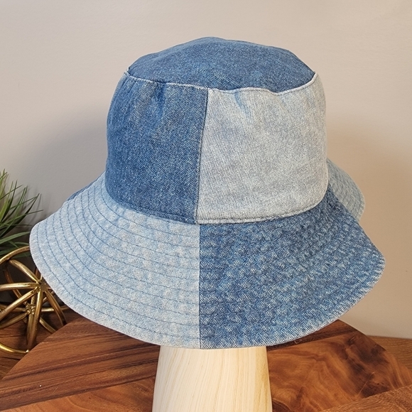 Universal Thread Patchwork Denim Bucket Hat Retro 90s Y2K vibes Size Women OSFM - Picture 8 of 17